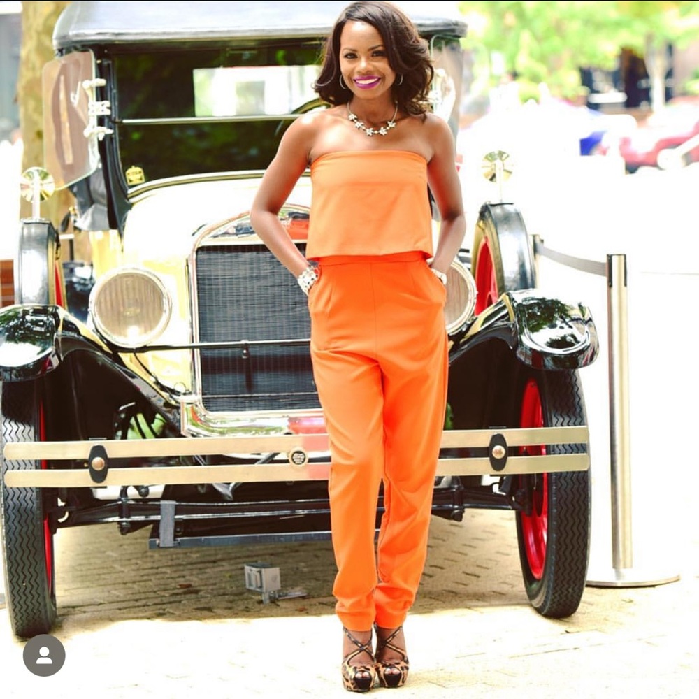 Elegant Orange Women's Jumpsuit